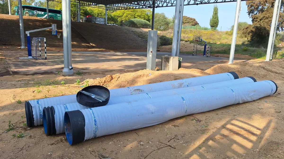 צינורות ניקוז לפרויקט תשתית